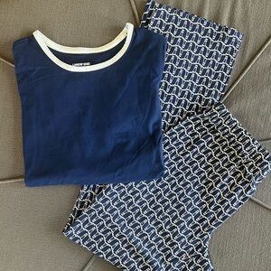 Lands' End Navy Pajama Set